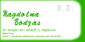 magdolna bodzas business card